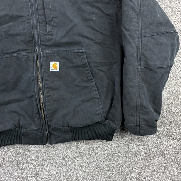 Carhartt Armstrong Active Jacket Mens 2XL Black Hooded Canvas Full Swing 103371 - Picture 3 of 7